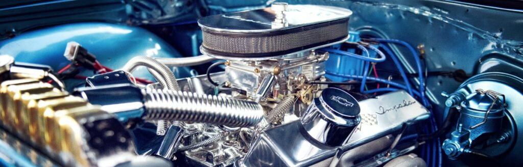 clean and shiny engine